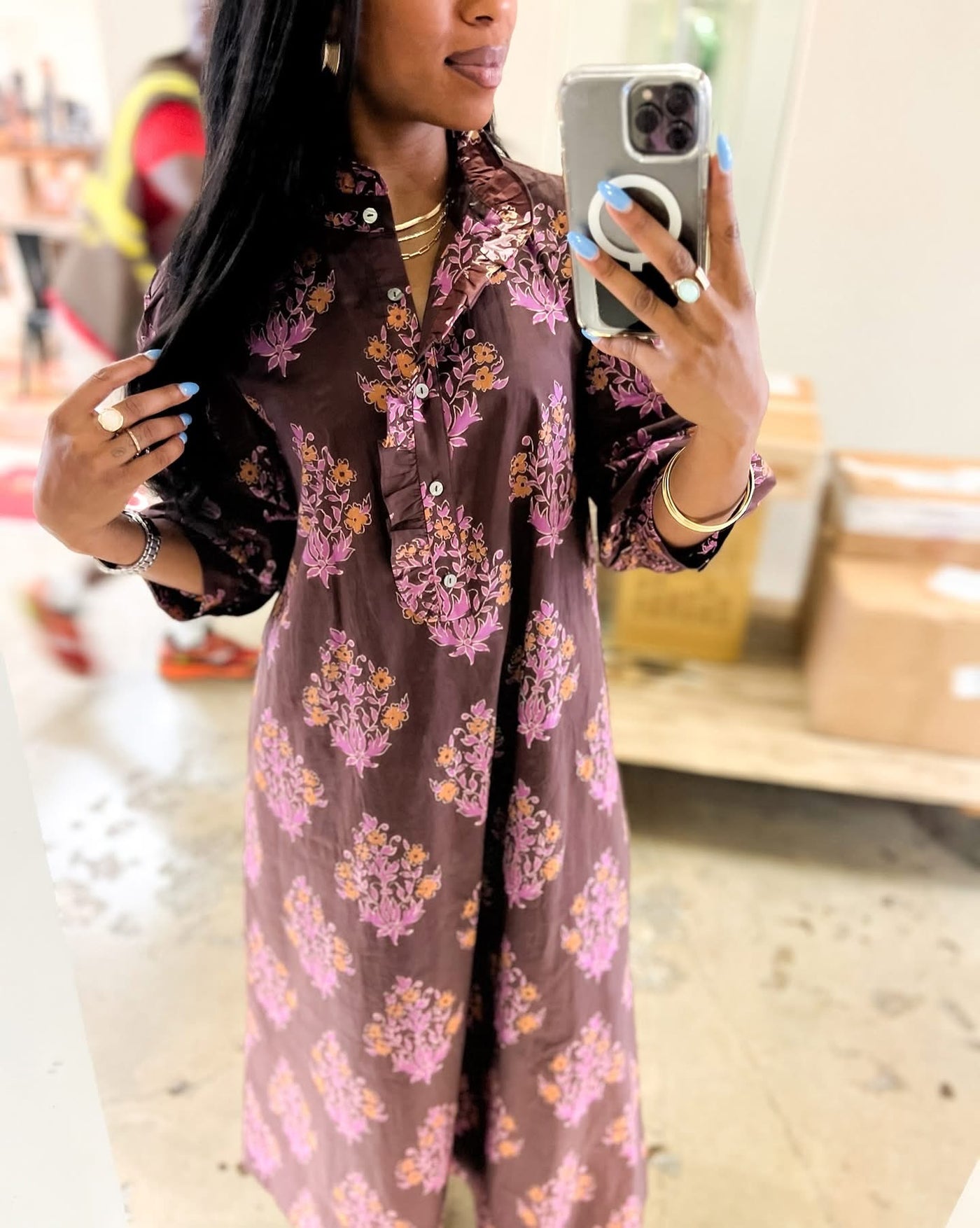 Bella Botanical Midi Dress