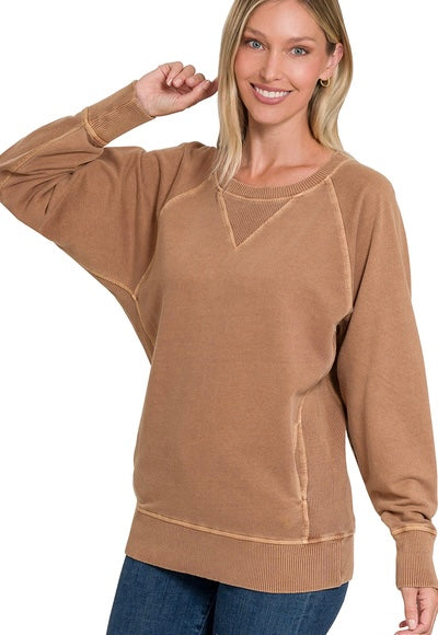 Nonie Mineral Washed Pullover