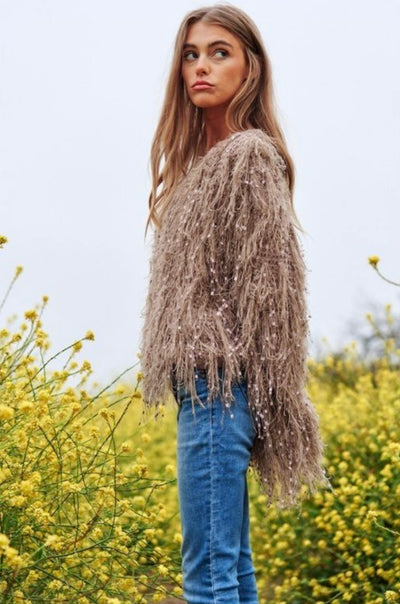 Blaire Fluffy Fringe Sweater