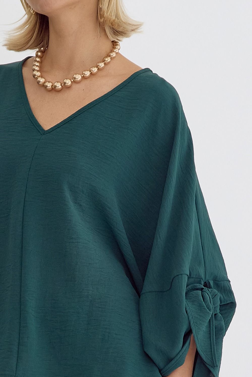 Adaline Woven V-Neck Top