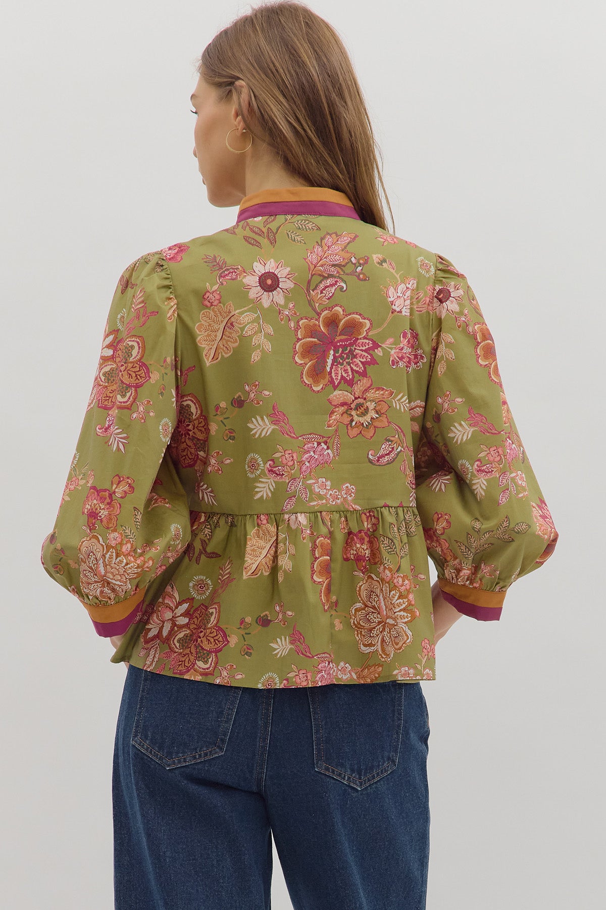 Olivia Floral Peplum Top