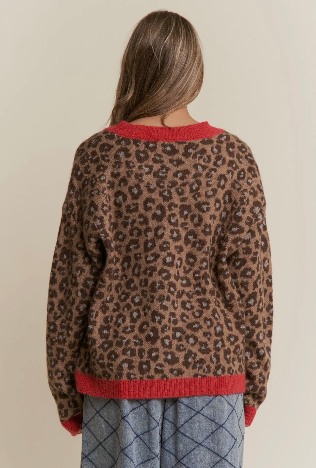 Kelsey Cheetah Bow Detail Sweater