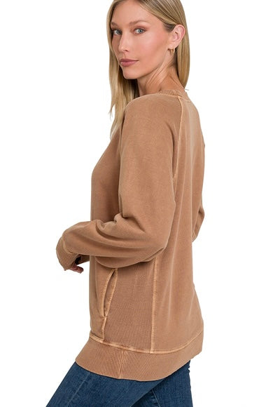 Nonie Mineral Washed Pullover