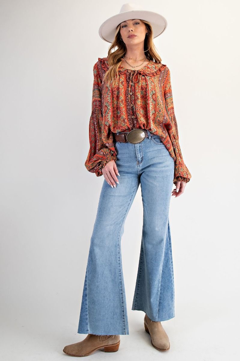 Preston Gauze Button Down Top