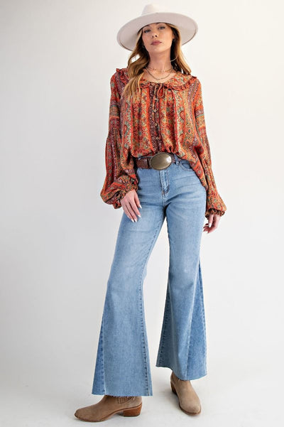Preston Gauze Button Down Top