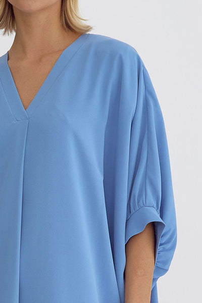 Shasta  V-neck Bubble Sleeve Dress