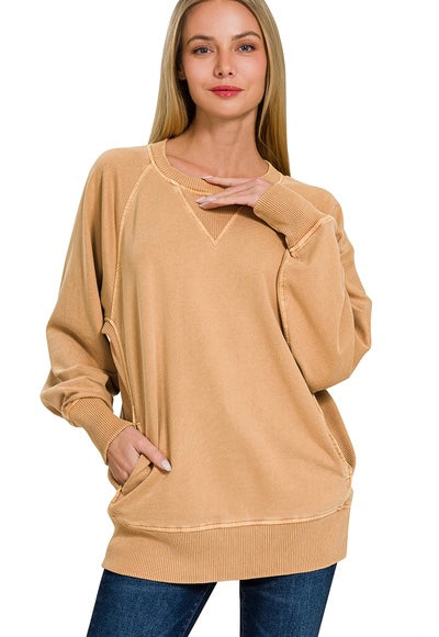 Nonie Mineral Washed Pullover