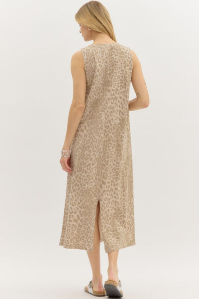 Millie Leopard Midi Dress T