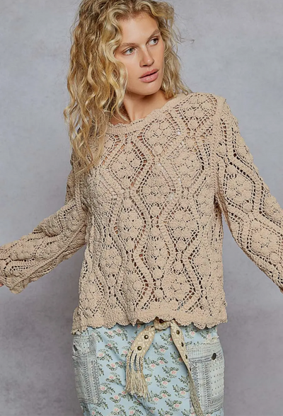 Lonnie Crocheted Sweater