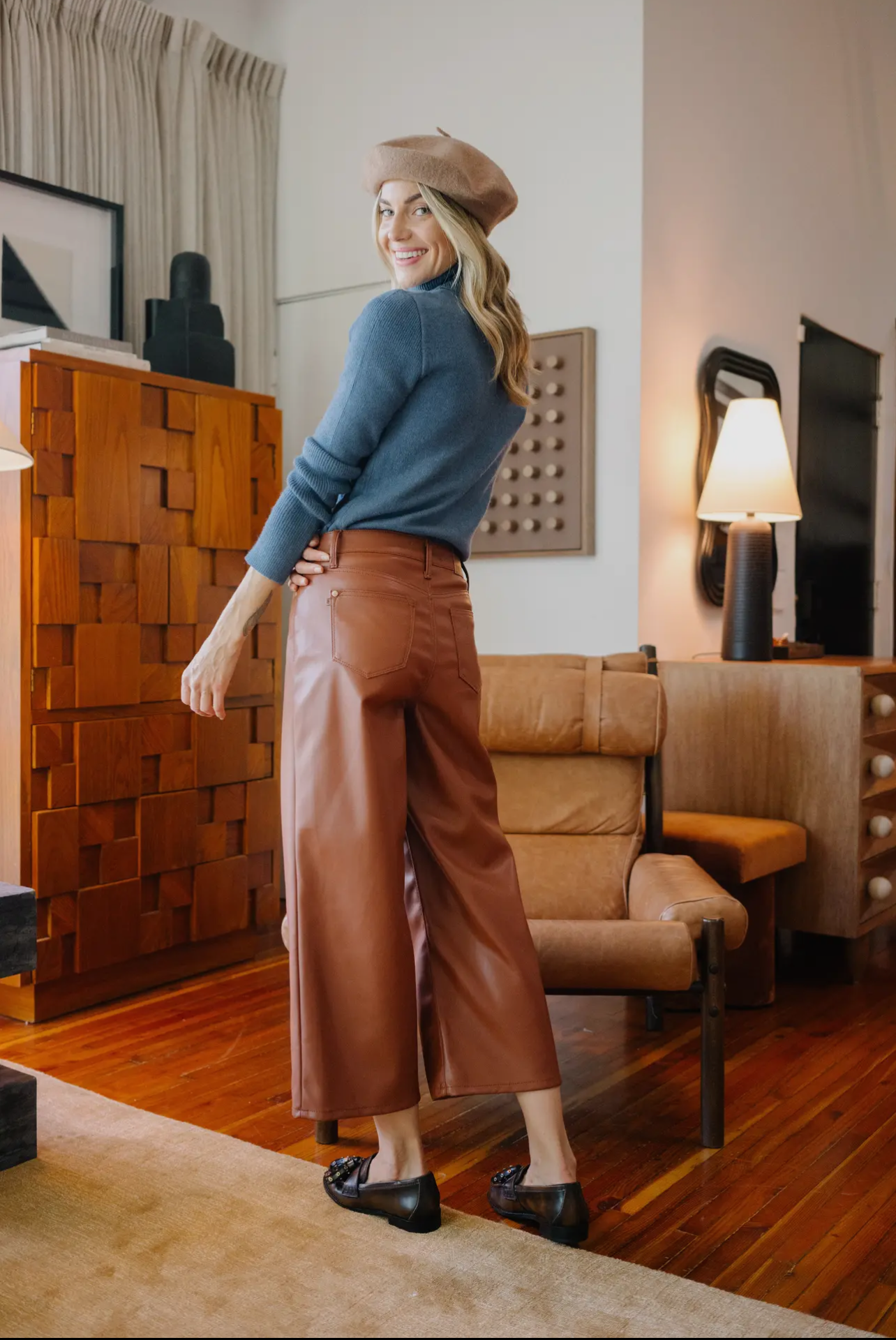 Judy Blue Faux Leather Wide Leg