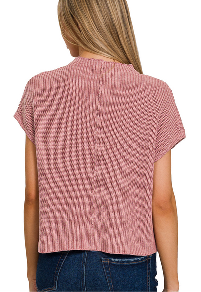 Amelia Mock Neck Sweater M