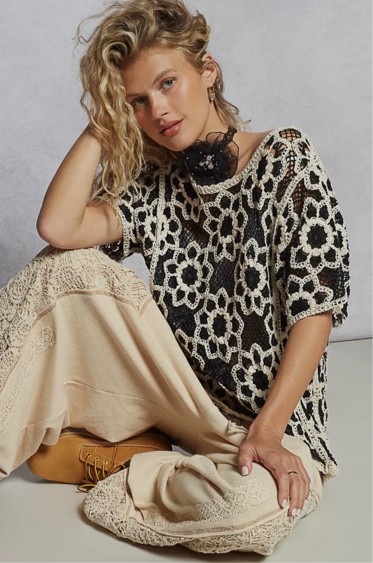 Shellie Crocheted Top