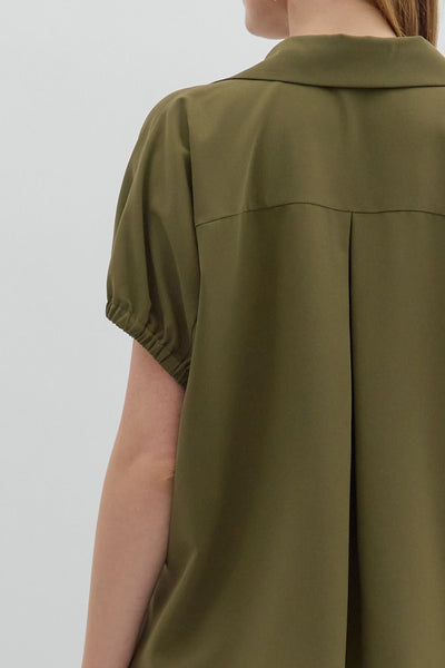 Blake Woven V-Neck Top