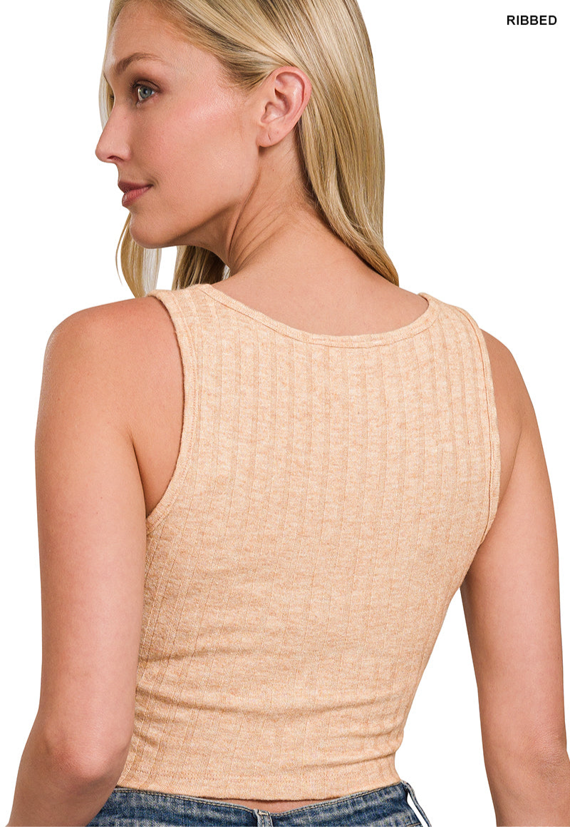 Carrie 2 Cropped Ribbed Top
