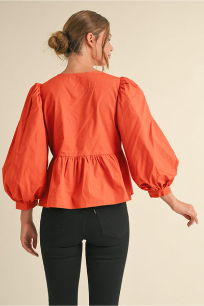 Joclyn Peplum Top