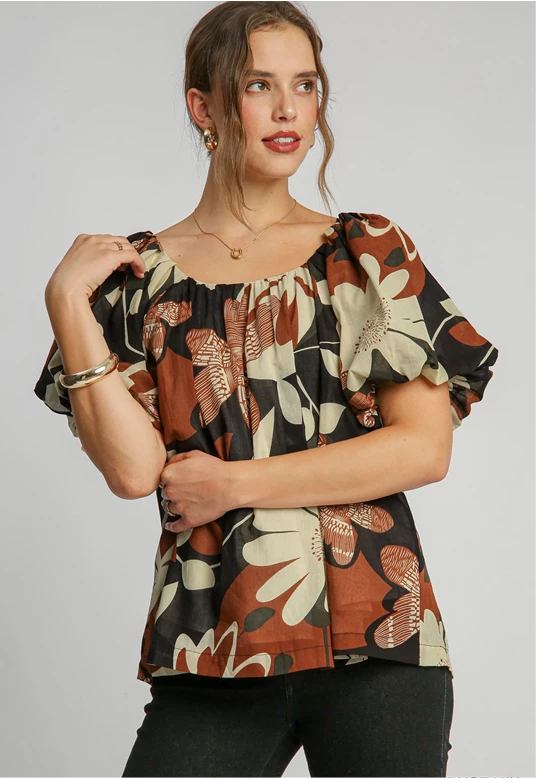 Fran Puffed Sleeve Top