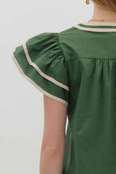 Seth Flutter Sleeve Top Up