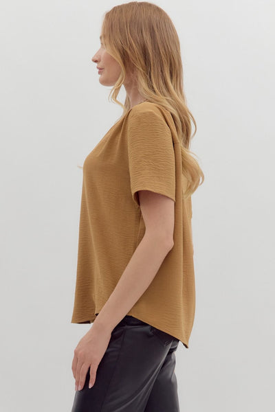 Bailey Woven V-Neck Top