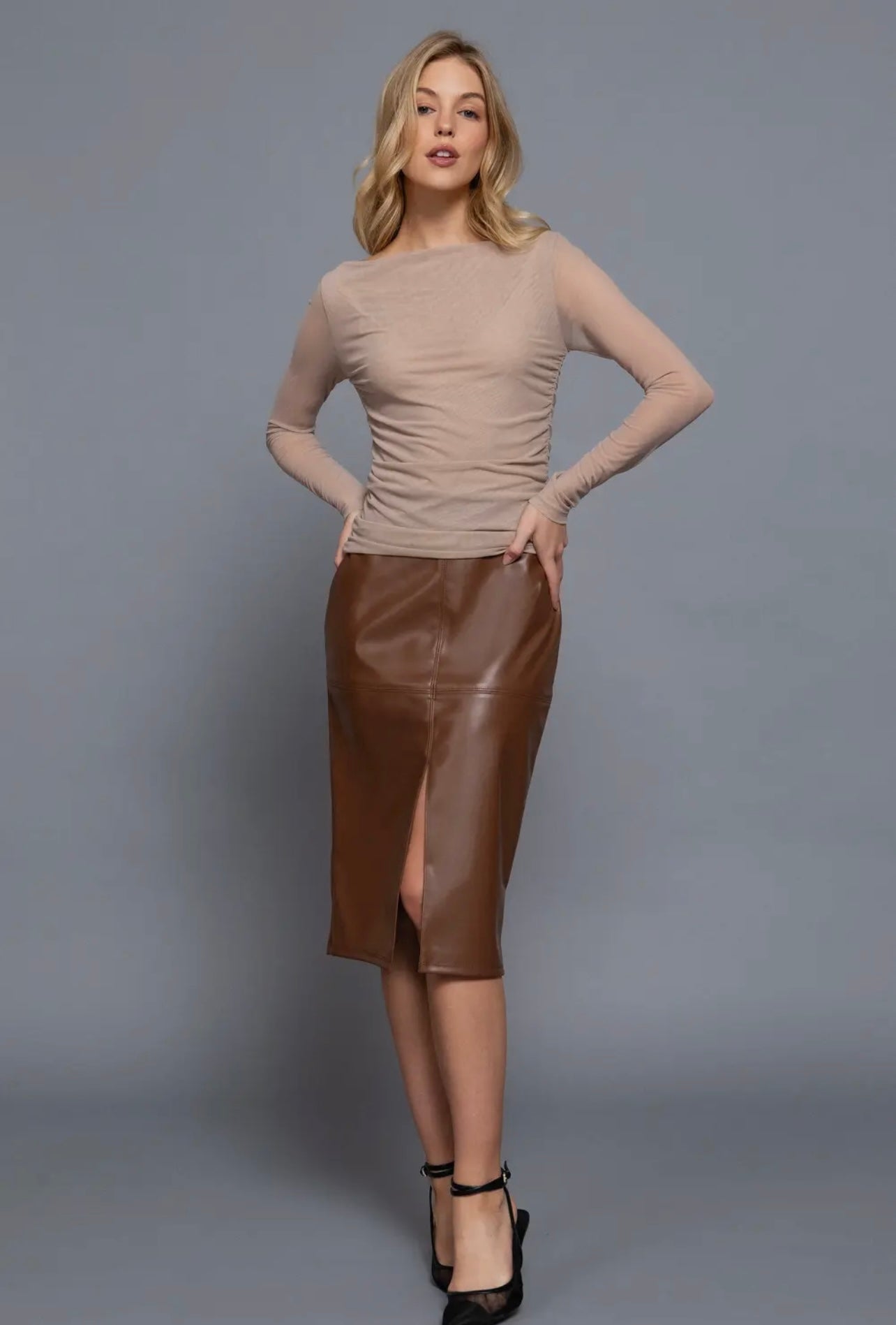 Sullie Faux Leather Skirt