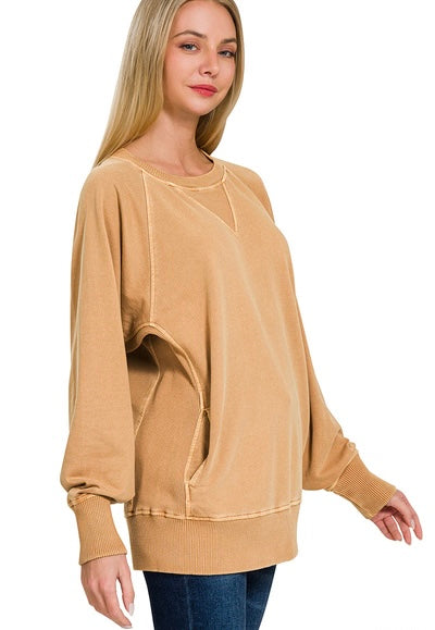 Nonie Mineral Washed Pullover