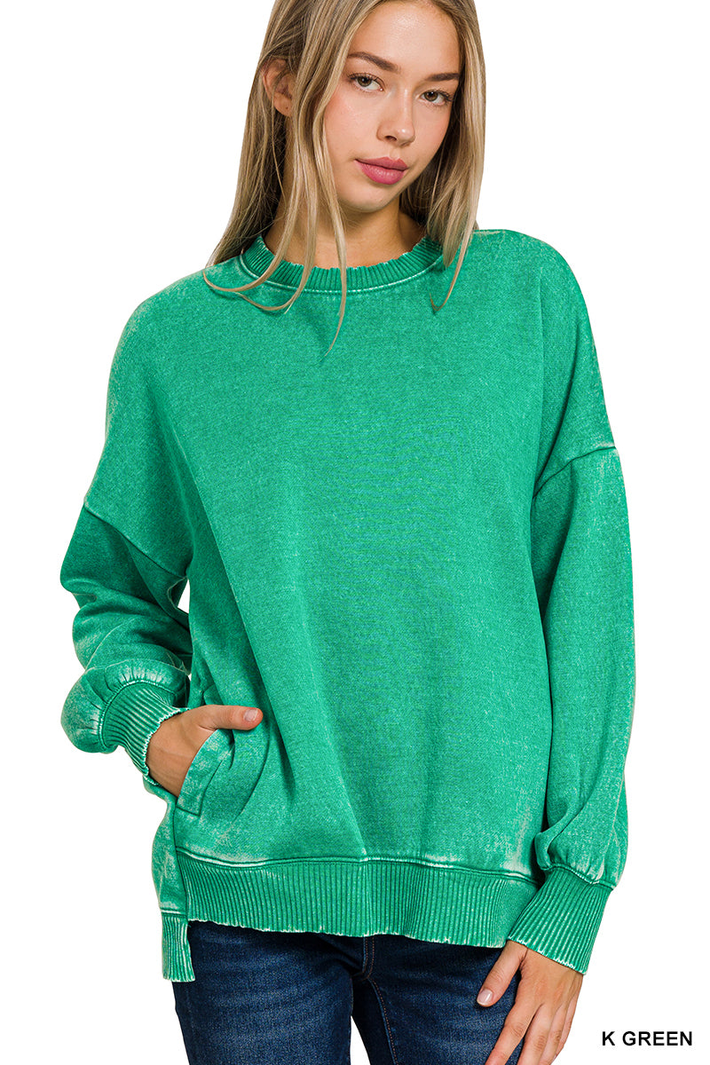 Nadia Mineral Washed Pullover