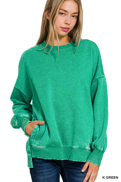 Nadia Mineral Washed Pullover