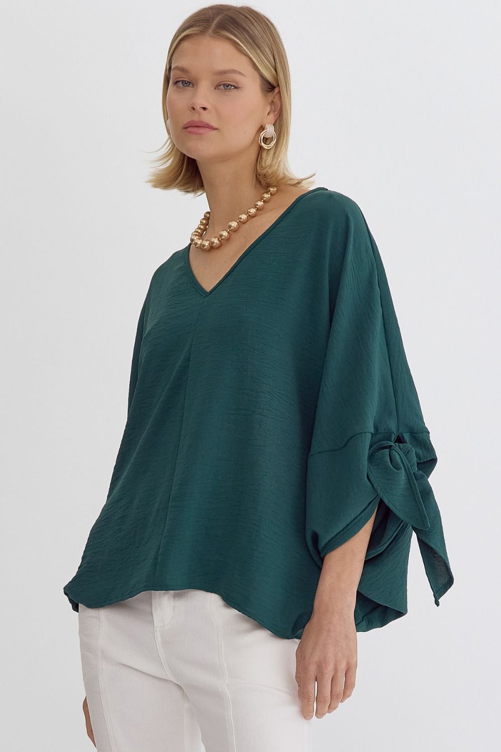 Adaline Woven V-Neck Top