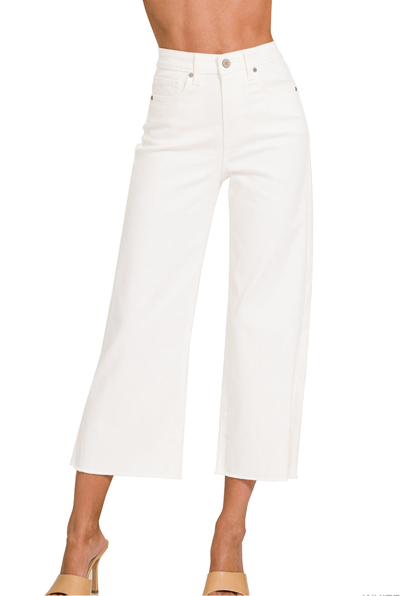 Kristen Cropped Wide Leg Jeans