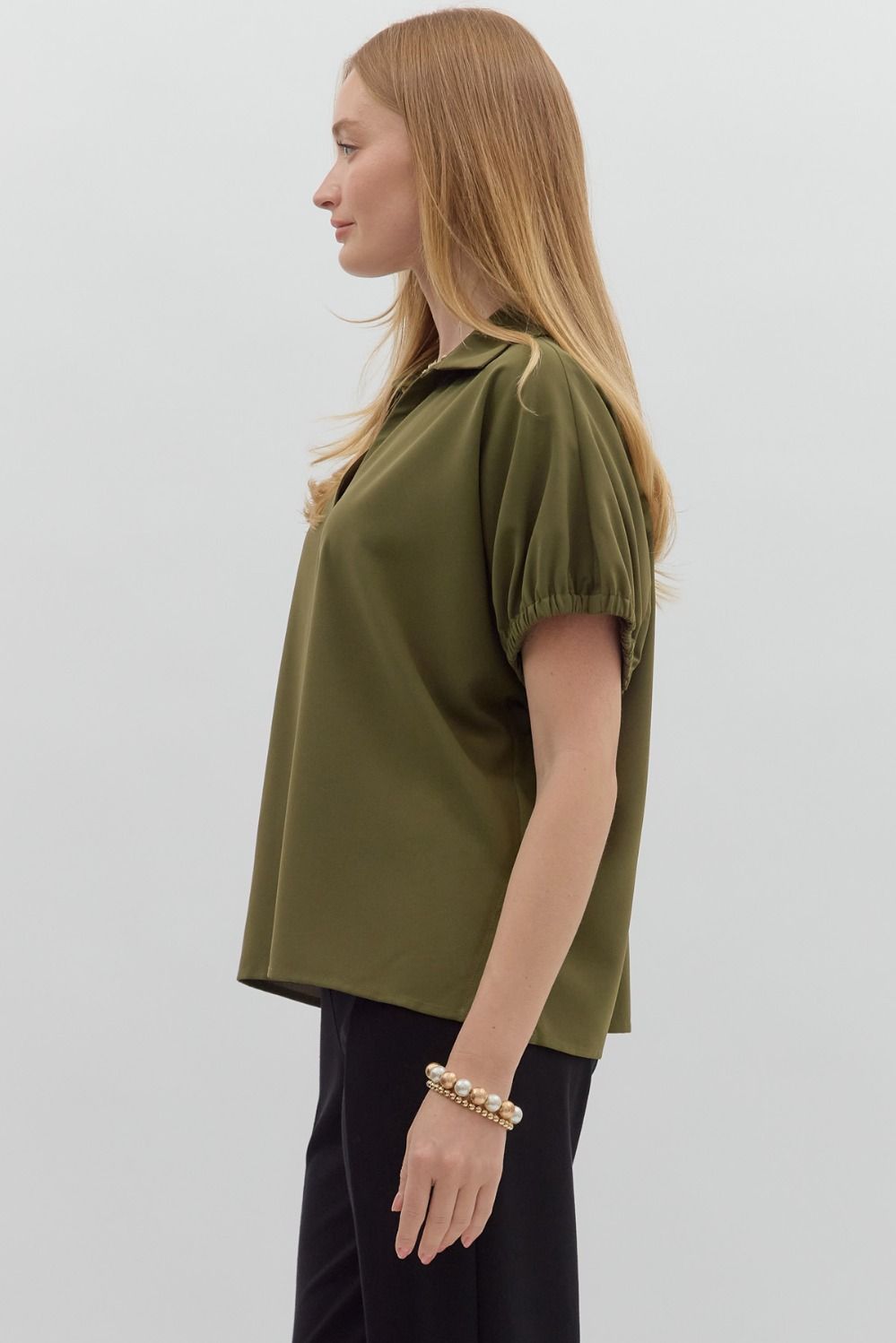 Blake Woven V-Neck Top