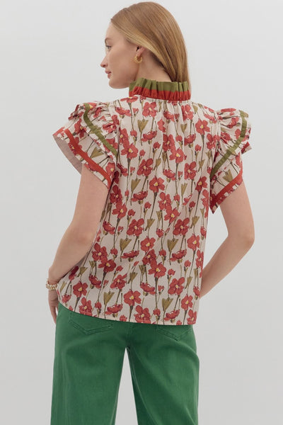 Gemma Flutter Sleeve Top