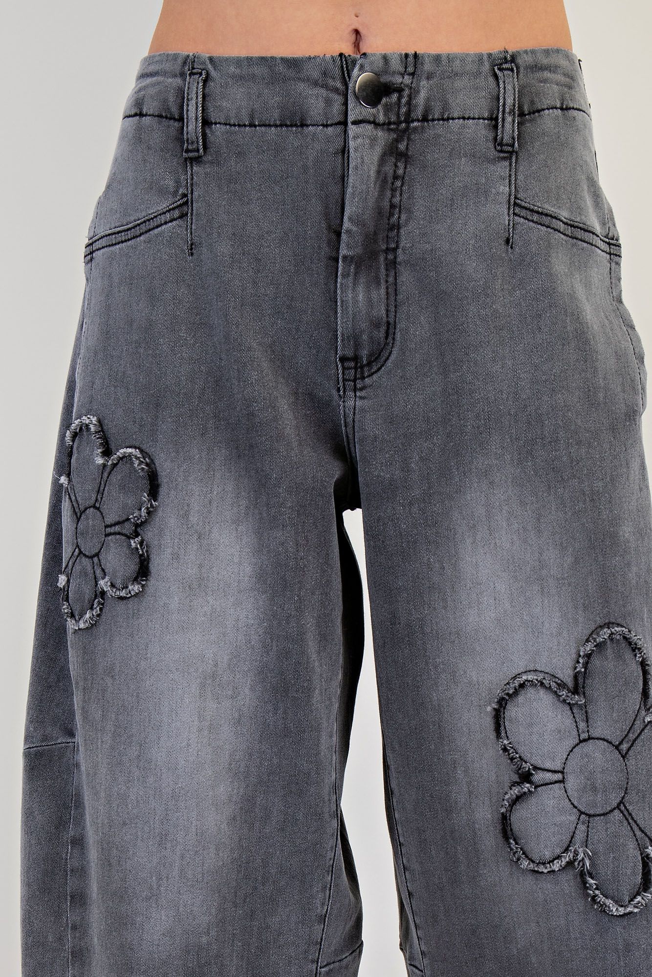 Prissy Barrel Denim Pants