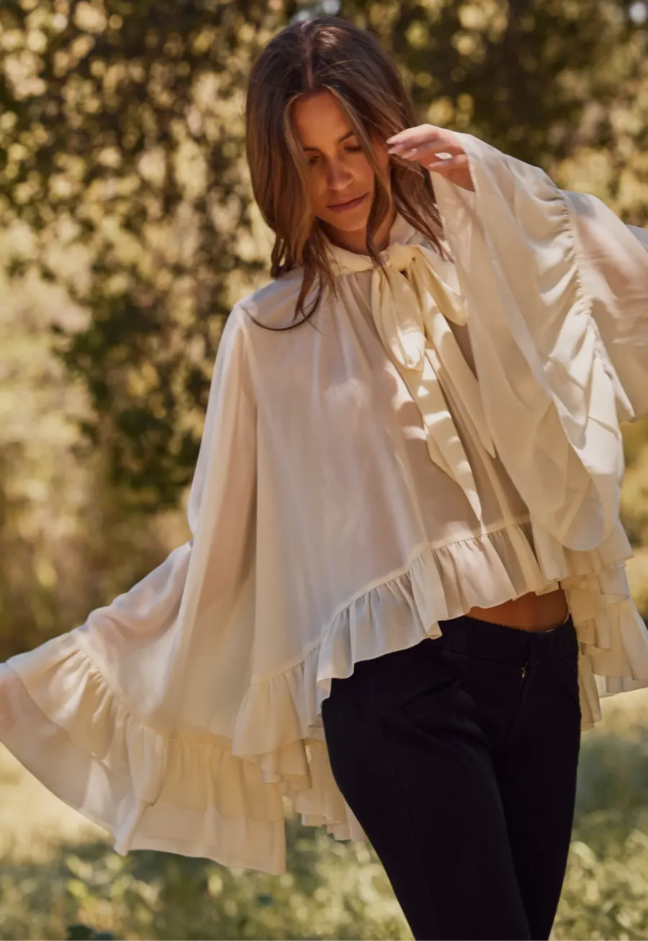 Britt Ruffled Woven Top