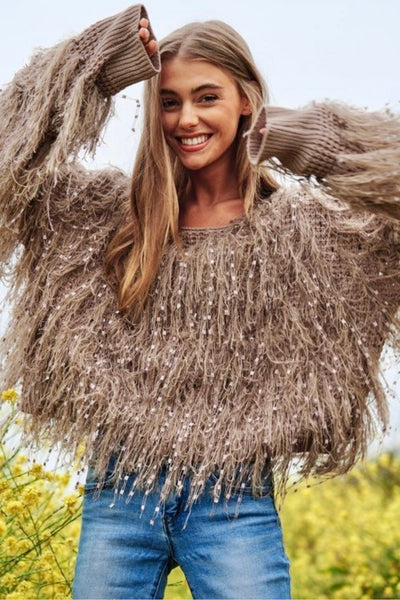 Blaire Fluffy Fringe Sweater