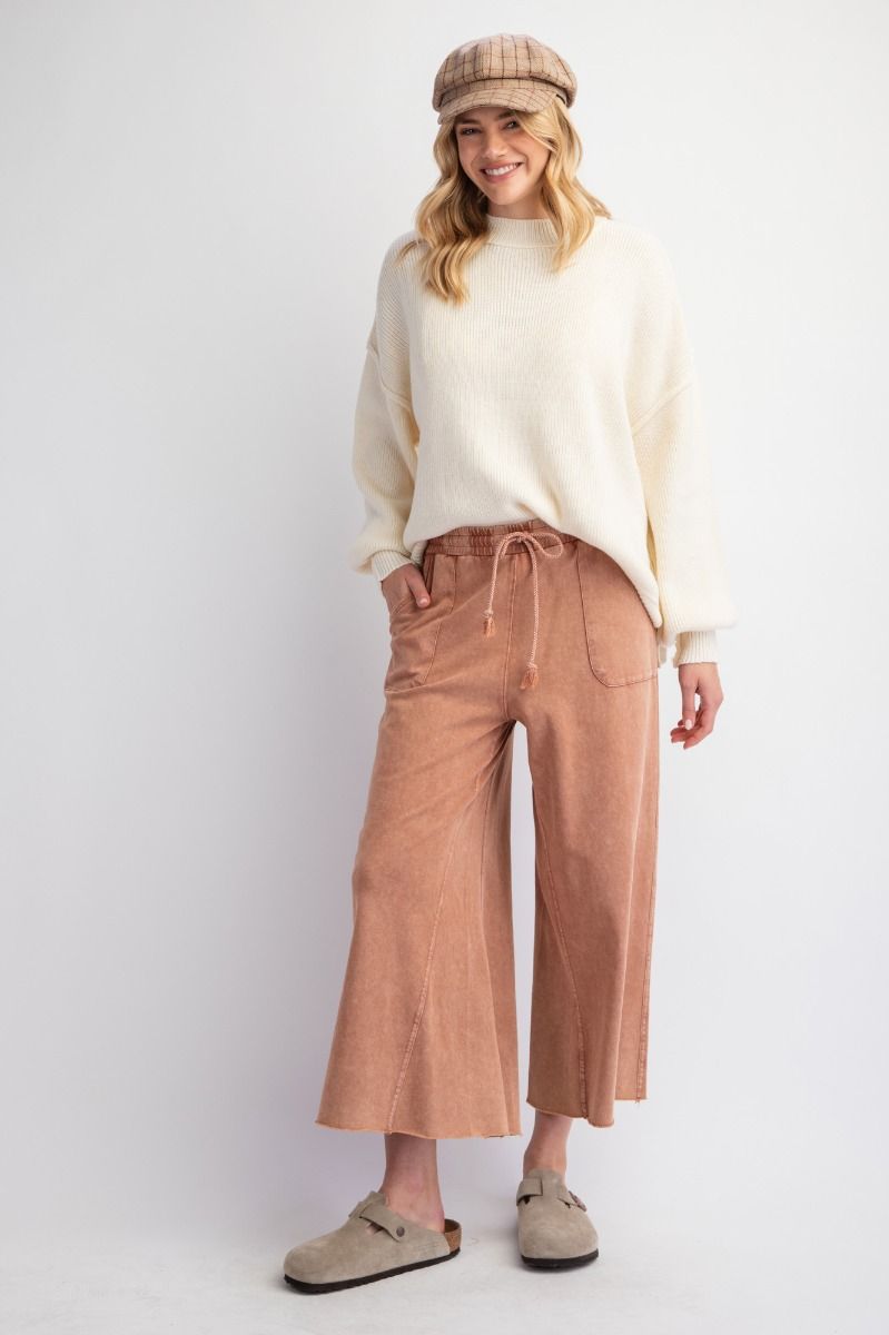 Mabel Mineral Washed Cropped Pants