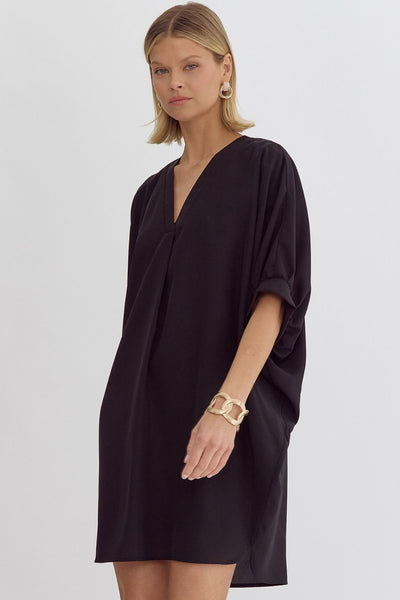 Shasta  V-neck Bubble Sleeve Dress