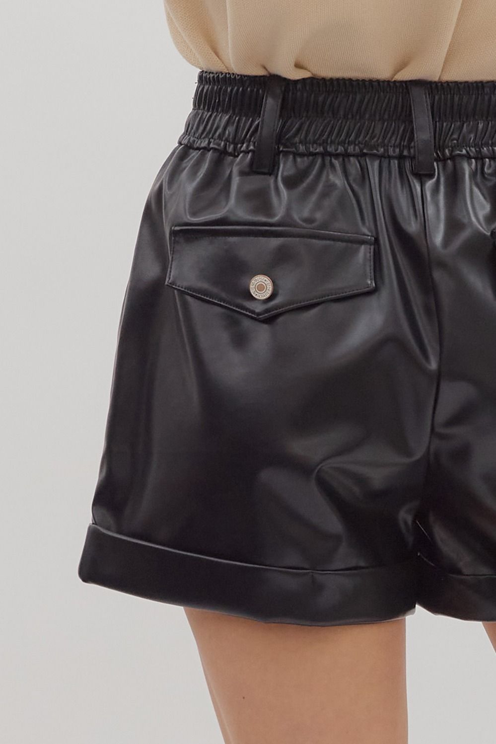 Jane Faux Leather Shorts