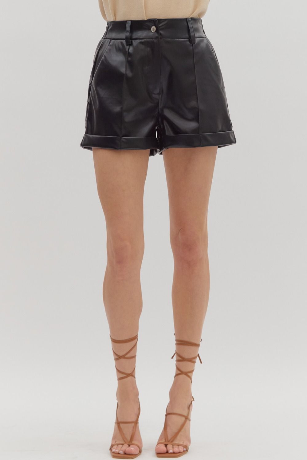 Jane Faux Leather Shorts