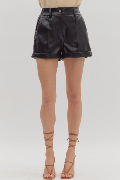 Jane Faux Leather Shorts