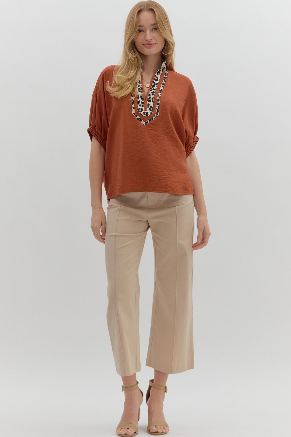 Rusty Dolman Sleeve Top