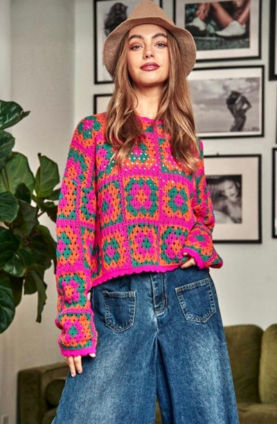 Nora Crocheted Sweater