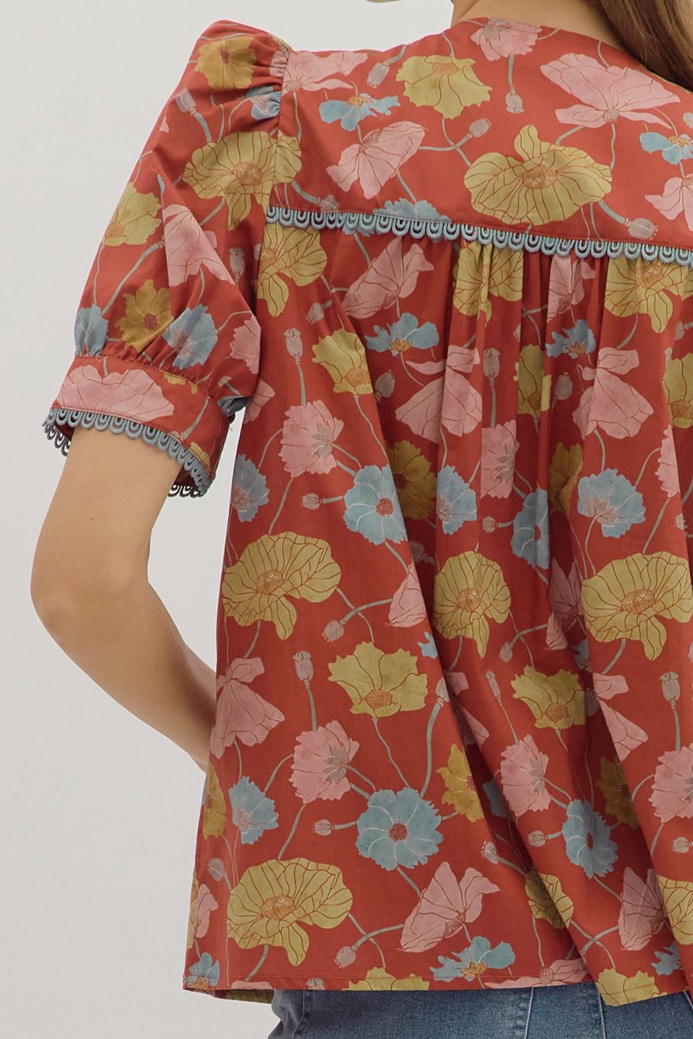 Selah Floral Print Top