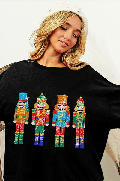 Nutcrackers Sequin Pullover