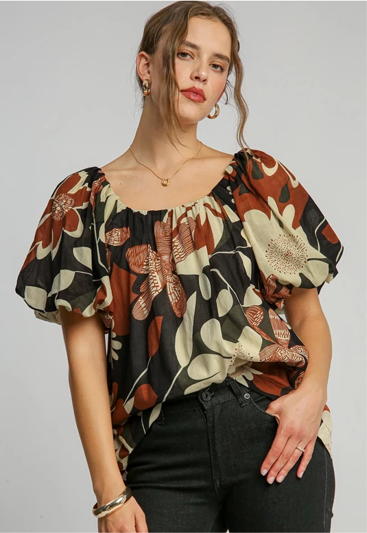 Fran Puffed Sleeve Top