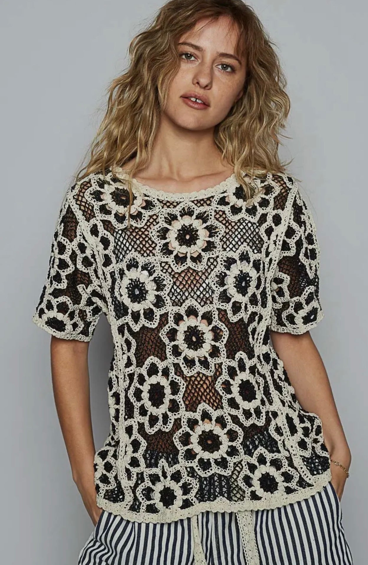 Shellie Crocheted Top