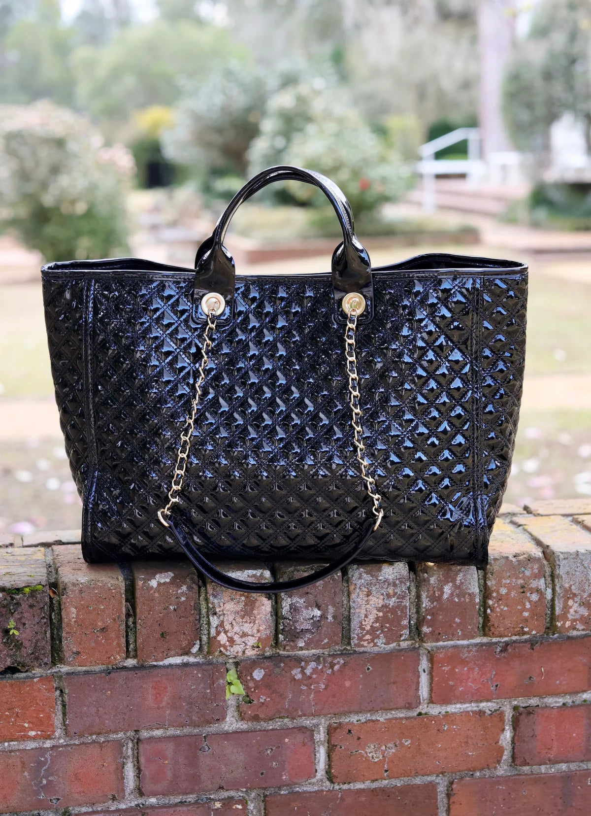 Melissa Black Patent Tote