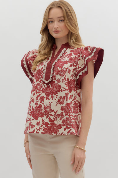 Gemma 2 Flutter Sleeve Top