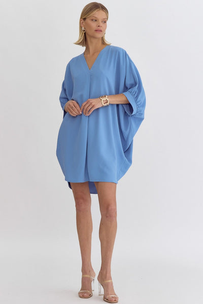 Shasta  V-neck Bubble Sleeve Dress