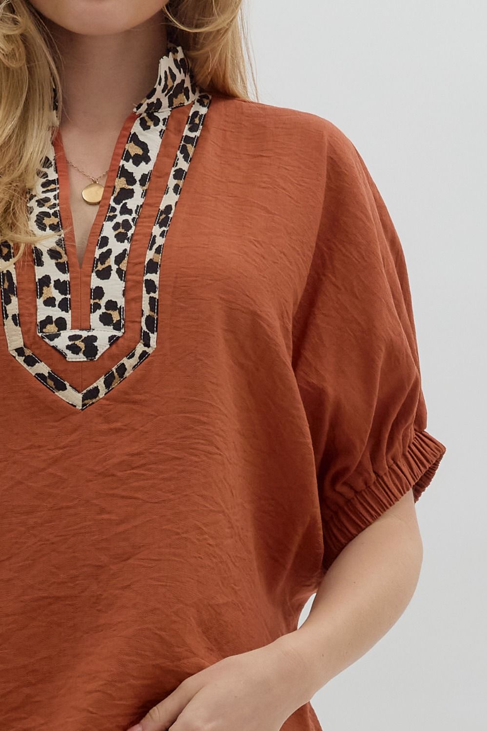 Rusty Dolman Sleeve Top