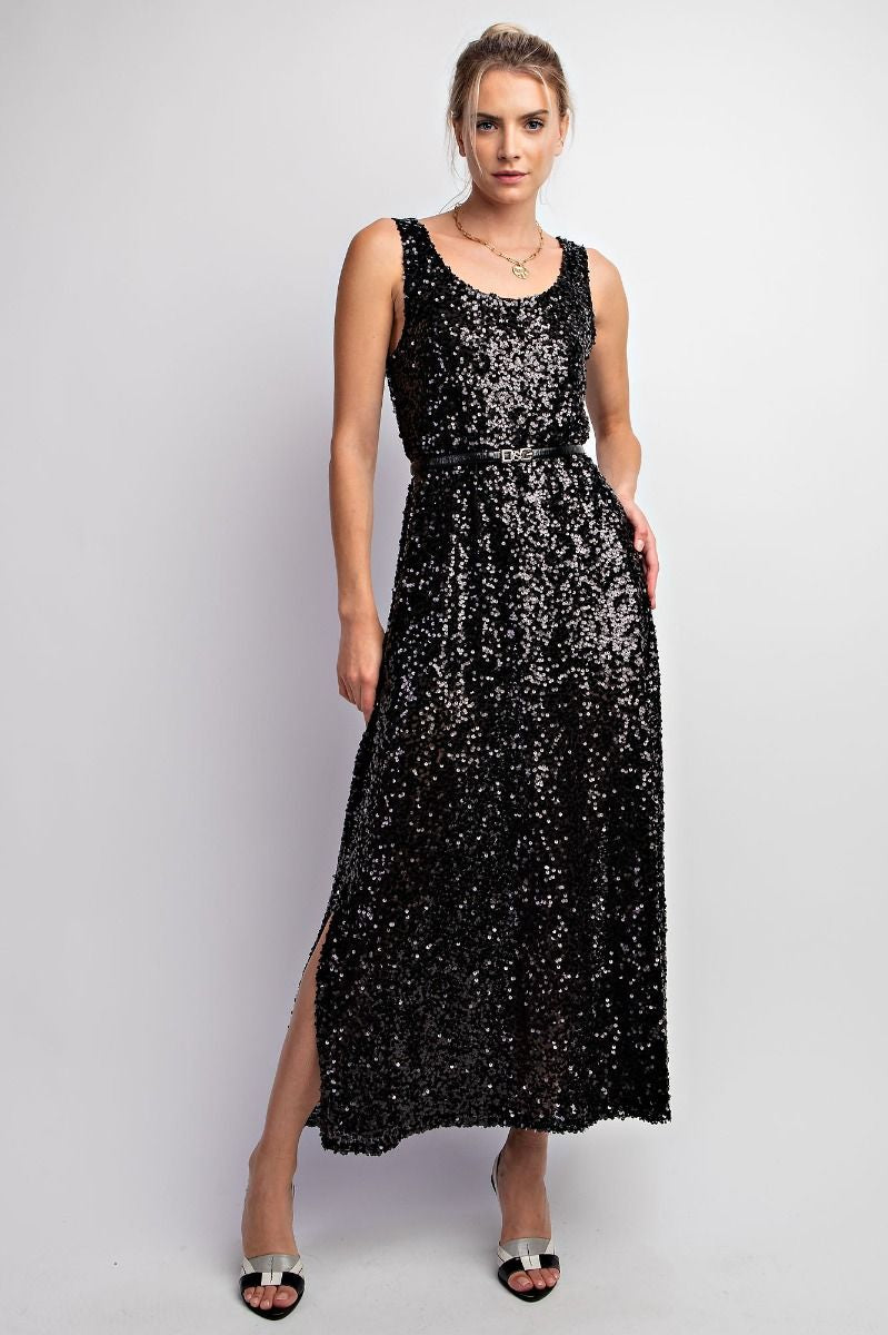 Mavory Sequin Maxi Dress