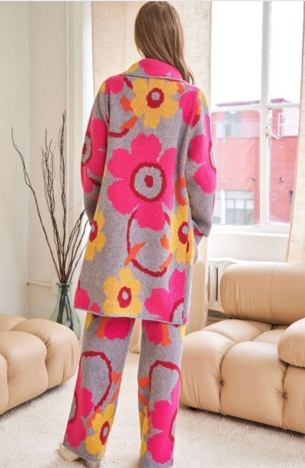 Rennie Retro Floral Cardigan